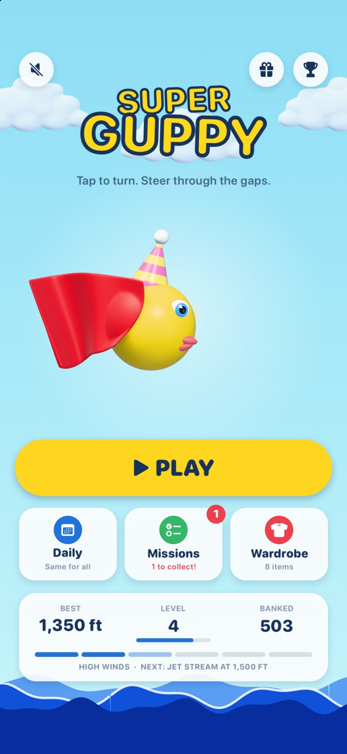 Super Guppy title screen