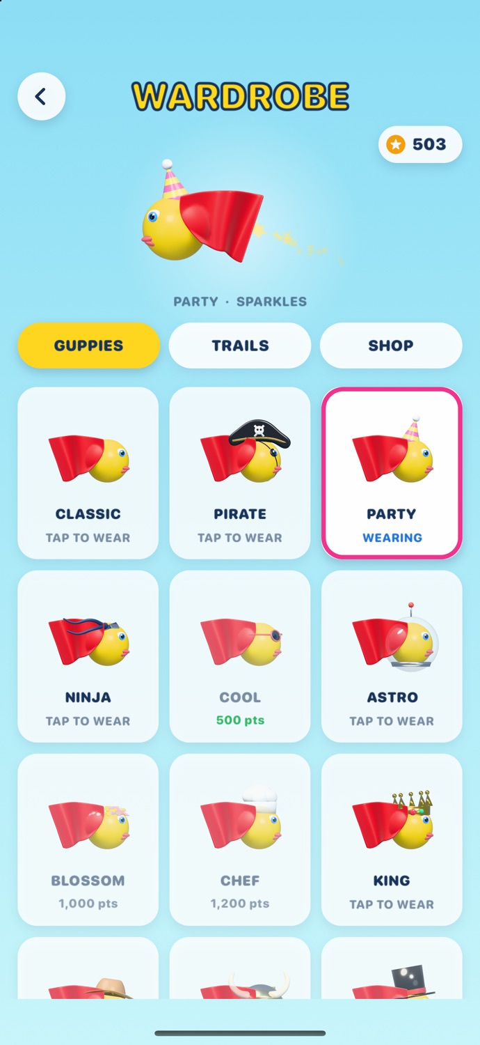 The Wardrobe, with costumes for Guppy