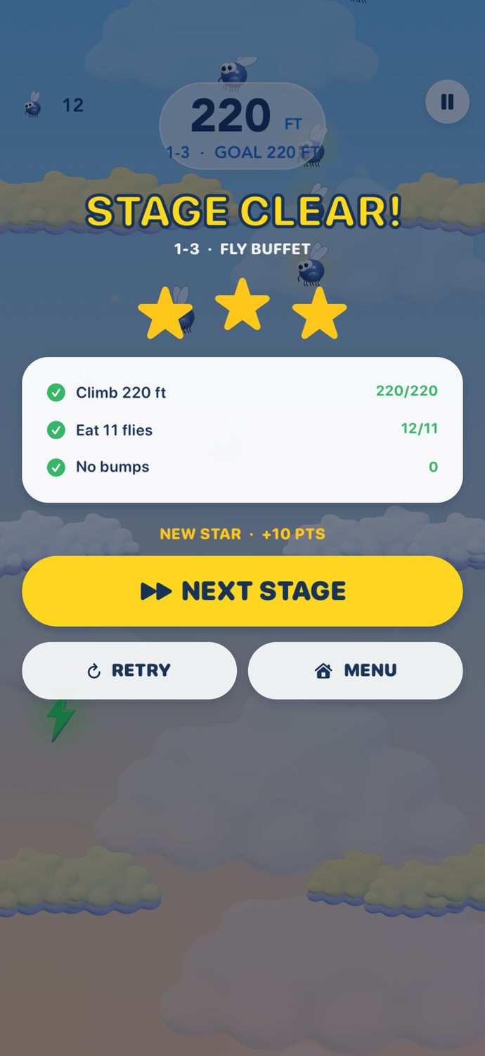 Stage clear with three stars